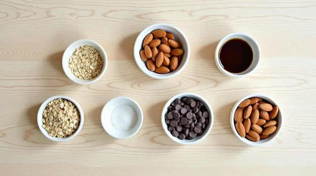 Nutritional information label alongside homemade Trader Joe’s-style snacks arranged on a plate.