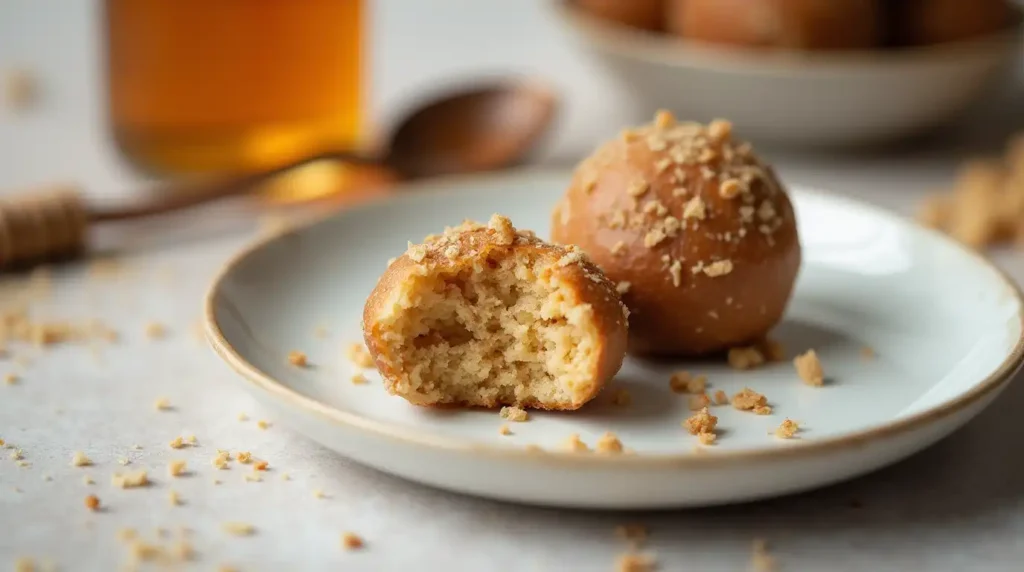 A variety of no-bake energy bites with different coatings like coconut, cocoa powder, and chia seeds.