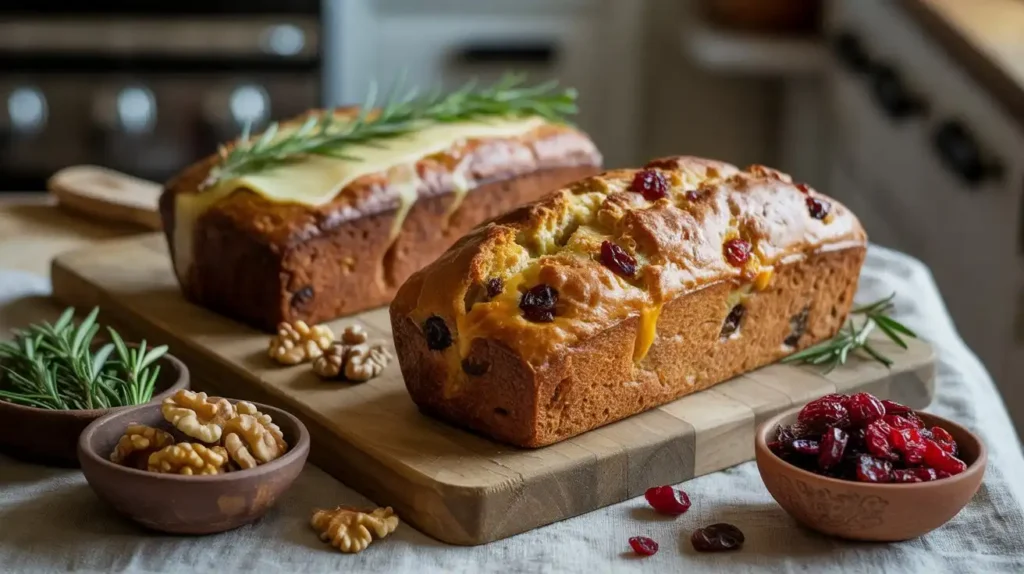 Step-by-step visuals showing how to make sourdough quick bread with starter—from mixing ingredients to pulling a golden loaf from the oven.